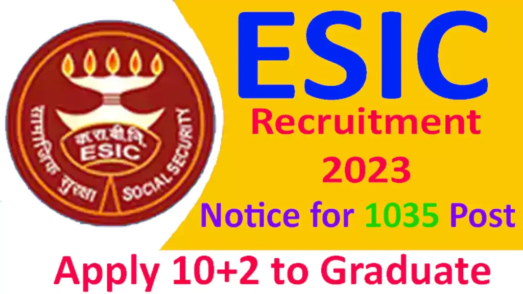ESIC Paramedical Recruitment 2023 Notification